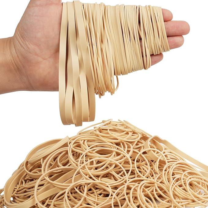 HAIDIBAO-Rubber Bands Assorted Sizes Beige Elastic Bands for Office Supplies 0.5lbs Size16,Size#18,Size #33,Size(4-4/5" x 1/6"),Size#69 Rubber Band
