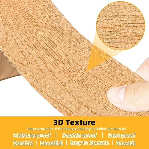 GSCIT Club Maple Wallpaper, 2.4 inch X 50ft Self Adhesive Wood Grain Repair Tape Maple Repair Patch for Tables, Chairs, Baseboards, Doors, Windows, Floors, Handicraft DIY.