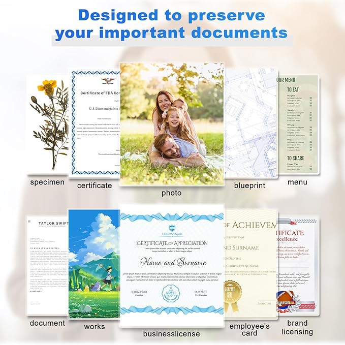 200 Pack Laminating Sheets, 5Mil 9" x 11.5" Laminating Pouches，Clear Thermal Laminating Plastic Paper Laminator Sheets, Holds 8.5 x 11 Inch Sheets (5 mil/200 pcs)