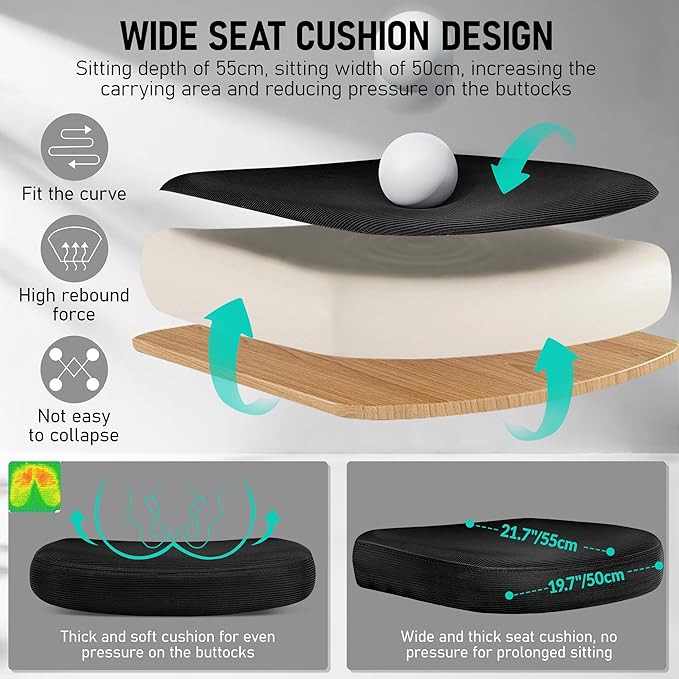 High Back Ergonomic Office Chair, Breathable Mesh Desk Chair with Lumbar Support, Adjustable Headrest, Flip-up Armrests, Computer Gaming Chair