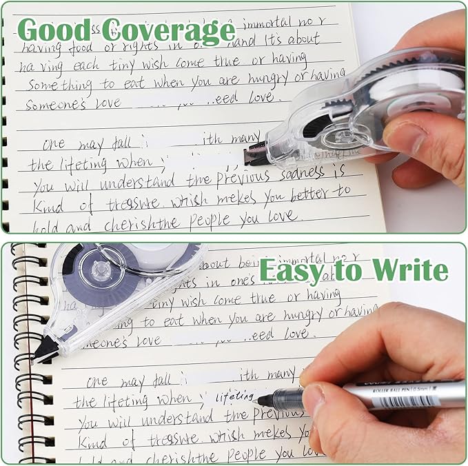 36 Count Correction Tape with Protective Cap, 1/5 X 472 Inch Correction Tape Roller Easy to Use Applicator for Instant Corrections School Office Supplies