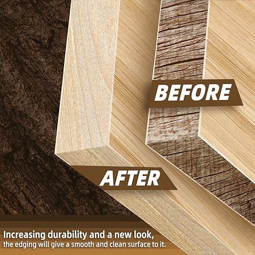 GSCIT Club Maple Edge Banding, 1 inch x 25ft roll of Veneer Edge Banding Preglued Flexible, Real Wood Tape Banding