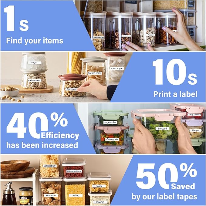 20Pack TZe-231 Tape Label Maker Compatible with Brother P-Touch TZe-231 Tape, TZE231 ½” 0.47”x 26.2 ft Laminated Black on White, for use with PT-D210, PT-H110, PT-D220, PT-D410, PT-D600