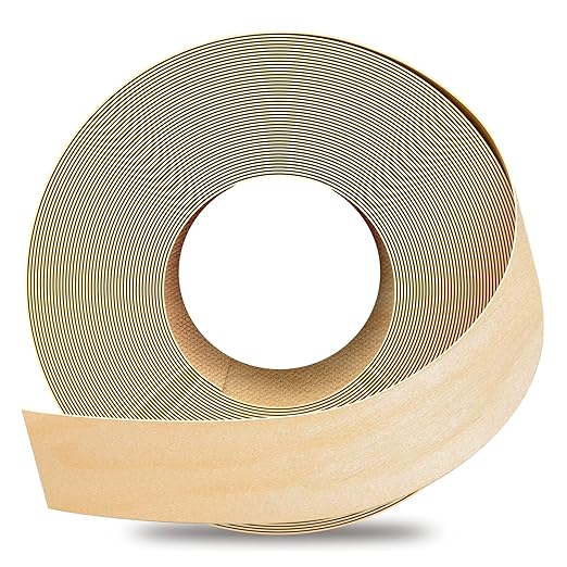 GSCIT Club Birch Edge Banding, 2 inch x 50ft roll of Veneer Edge Banding Preglued Flexible, Real Wood Tape Banding