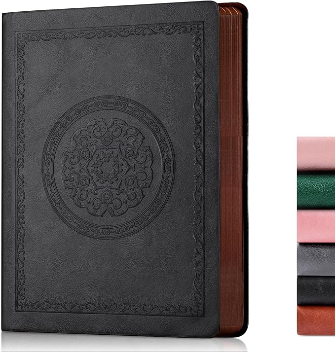 2025 Leather Vintage Journal Notebook,300 Pages,Leather Softcover Lined Journal Notebooks for Women Men,Notebook Journals for Writing Travel,Business,Office,8.5'' X 11.3''