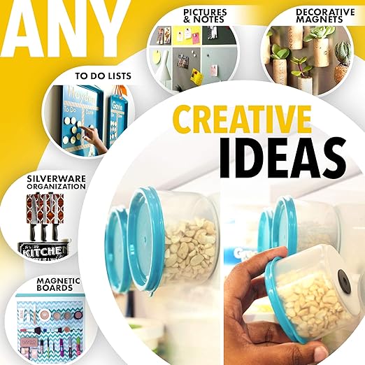 Heavy Duty Ring Magnets - Ultra Strong 1.2" Magnets with Holes for DIY & Crafts - Space Organization Set for Home, Kitchen, Workshop (40 pcs)