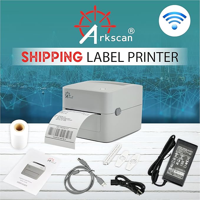 2054K Shipping Label Printer with USB & Wireless Connectivity – Compatible with iOS, Android, Windows, macOS, and ChromeOS for 4x6 Direct Thermal Labels