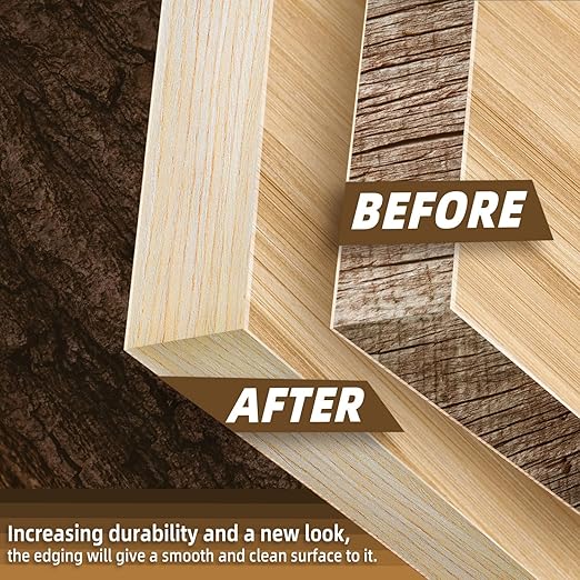 GSCIT Club Oak Edge Banding, 1 1/2 inch x 25ft roll of Veneer Edge Banding Preglued Flexible, Real Wood Tape Banding