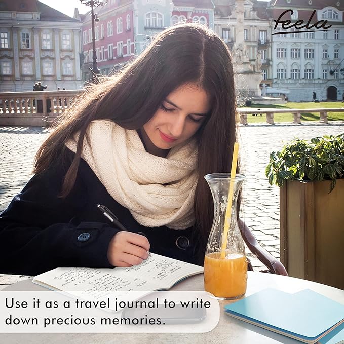 36 Pack Soft Cover Journal Bulk, Feela Lined Blank Travel Journal for Women Men Writing, Notebooks College Ruled for Work, Note Taking Notebook School Business Supplies, 8.2” x 5.5”, A5, Light Blue