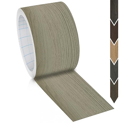 GSCIT Club Wood Grain Repair Tape, 2.4 inch X 50ft Self Adhesive Silver Walnut Grain Repair Patch for Tables, Chairs, Baseboards, Doors, Windows, Floors, Handicraft DIY.