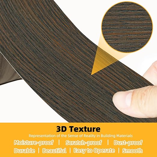 GSCIT Club Brown Walnut Wallpaper, 24 inch X 15ft Self Adhesive Wood Grain Repair Tape Patch for Tables, Chairs, Baseboards, Doors, Windows, Floors, Handicraft DIY.