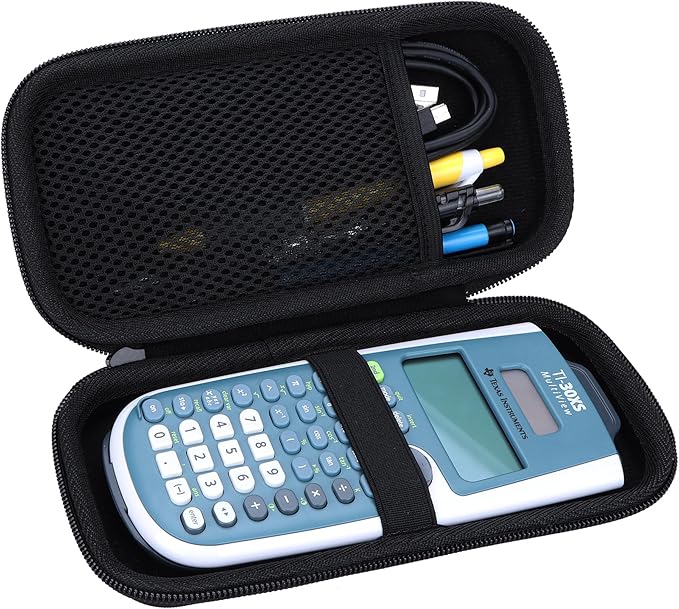 Hard Carry Case Compatible with Texas Instruments TI-30XIIS TI-30XS TI-30Xa TI-36X Pro Scientific Calculator (Black Case)