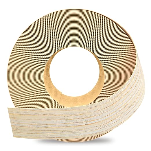 GSCIT Club Oak Edge Banding, 1 1/2 inch x 25ft roll of Veneer Edge Banding Preglued Flexible, Real Wood Tape Banding