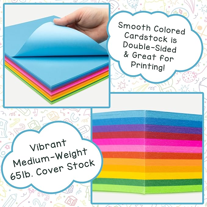 Hygloss Pink Bright Colored Cardstock - 8.5x11-Inch, 90 Sheets, 65 lb/ 176 gsm, Fade-Resistant, Acid-Free Color Card Stock Paper