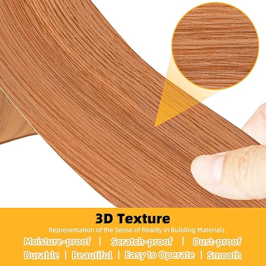 GSCIT Club Red Oak Wallpaper, 24 inch X 25ft Self Adhesive Wood Grain Repair Tape Patch for Tables, Chairs, Baseboards, Doors, Windows, Floors, Handicraft DIY.
