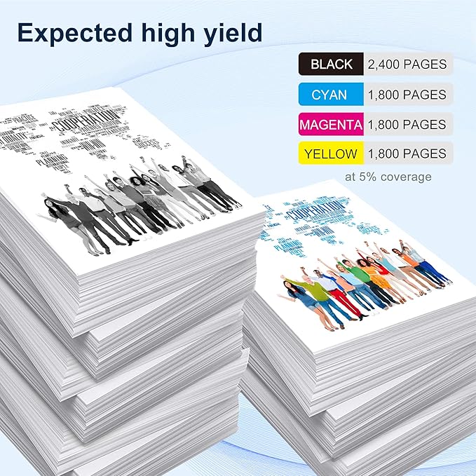 128A Toner Cartridge Works with HP Laserjet Pro CP1525nw CM1415fnw CM1415fn CP1525n Printer Ink (Black,Cyan,Yellow,Magenta 4 Pack)