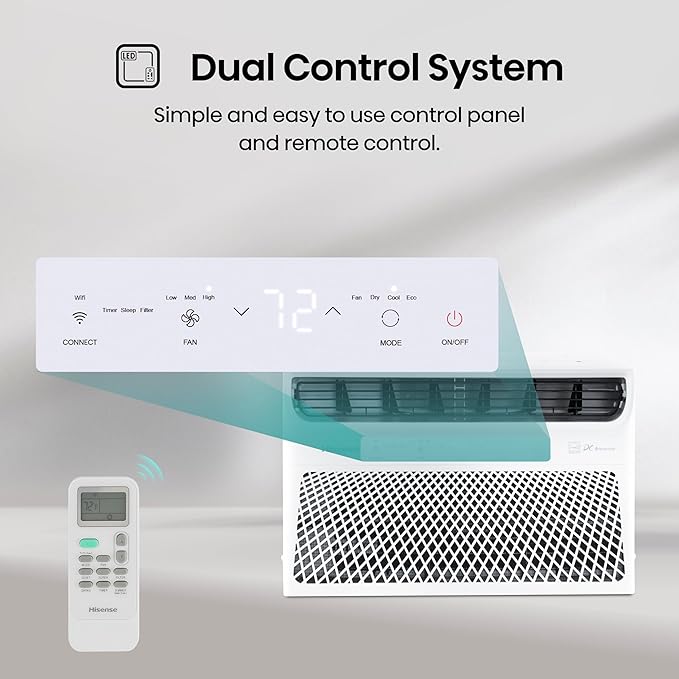 Hisense WCT08W25A Window Air Conditioner, 8,000 BTU, White