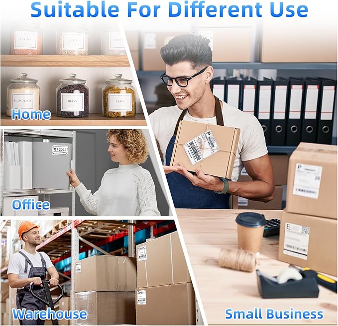 4x6 Thermal Labels, Pack of 100 4x6 Fold Thermal Labels - Compatible with JADENS, ASprink, Phomemo, Rollo, Zebra, Omezizy and Other Thermal Printers