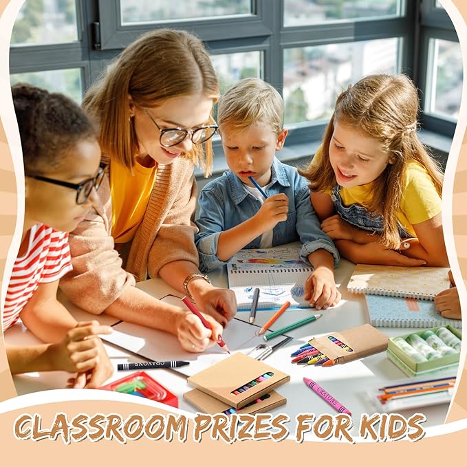 30 Sets Bulk Back to School Supplies, Colored Pencils Pre-Sharpened and Crayons Holiday Bundle in Box Mini Pencils Crayons Bulk Classroom Teacher Supplies, Cute Back to School Gifts