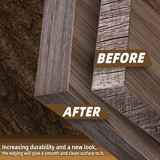 GSCIT Club Walnut Edge Banding, 1 inch x 25ft roll of Veneer Edge Banding Preglued Flexible, Real Wood Tape Banding