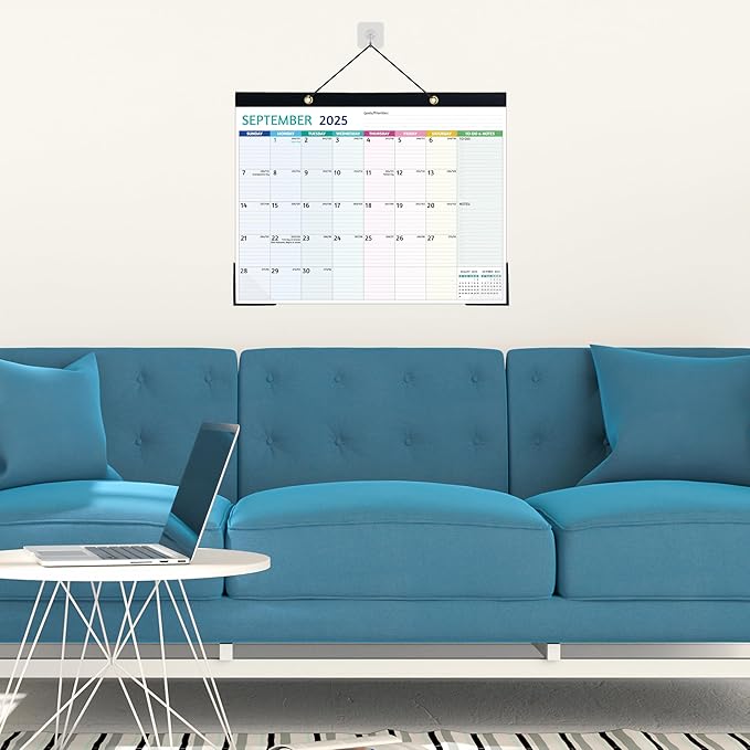 2025-2026 Desk Calendar – Shipped Flat, Large Desk Calendar, 22'' x 17'', Jul 2025 – Dec 2026, 18 Monthly Calendar, Best Desk/Wall Calendar with Desk Pad, To-do Lists, Ruled Blocks, Corner Protectors