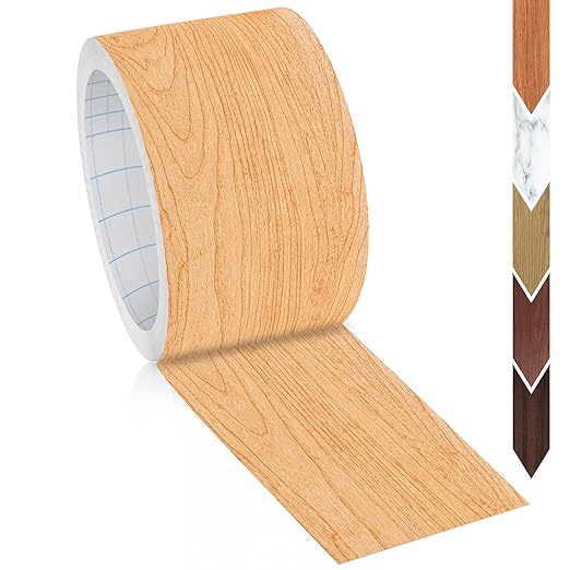 GSCIT Club Wood Grain Repair Tape, 2.4 inch X 250ft Self Adhesive Maple Grain Repair Patch for Tables, Chairs, Baseboards, Doors, Windows, Floors, Handicraft DIY.