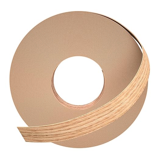 GSCIT Club Red Oak Edge Banding, 1 inch x 100ft roll of Veneer Plywood Edge Banding Preglued Flexible, Wood Tape Banding for Cabinet Repair