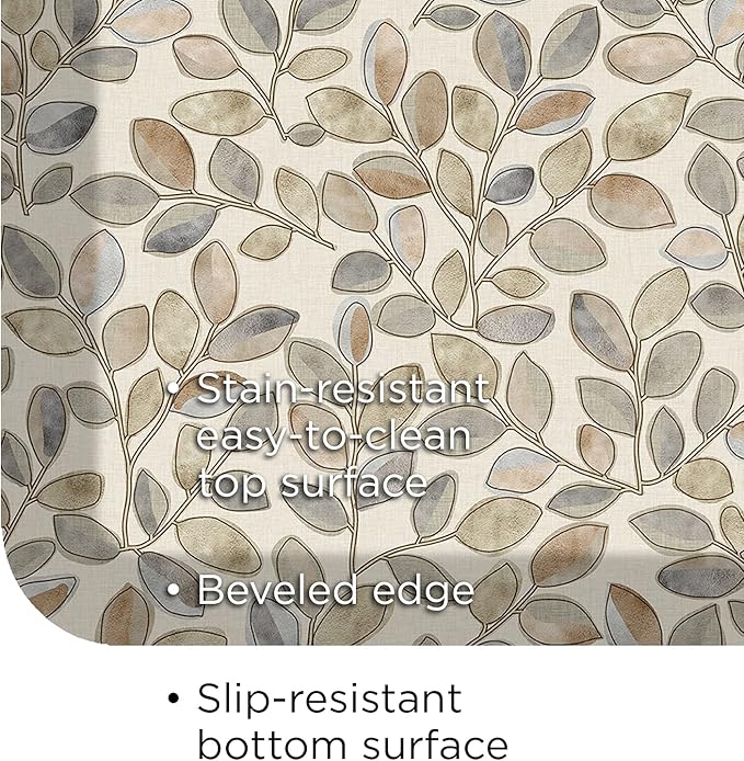 GelPro Designer Comfort 3/4" Thick Ergo-Foam Anti-Fatigue Kitchen Floor Mat, 20"x32", Orchard Almond