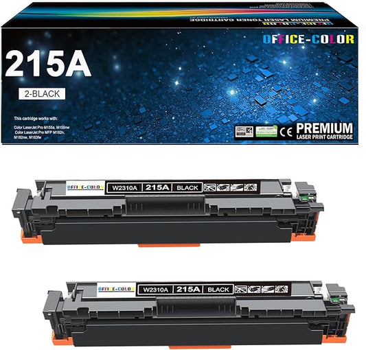 2 Pack Replacement for HP 215A Black Toner Cartridge W2310A for hp Color Pro M182nw M183fw M182 M183 M155 Series Printer Ink
