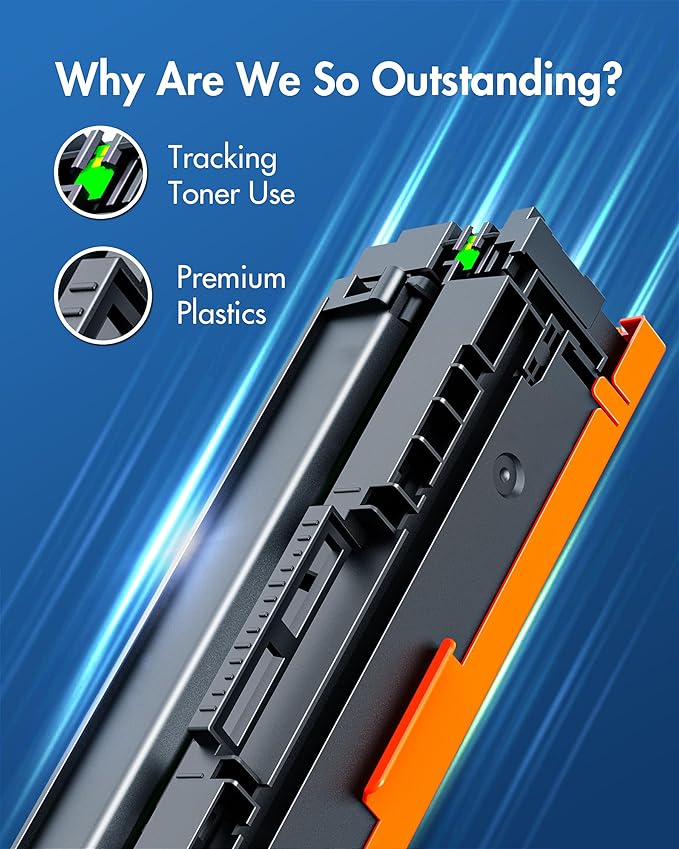 206X Toner Cartridges 4 PackReplacement for HP 206A 206X Toner Cartridges 4 Pack High Yeild Set Compatible with HP Color Laserjet MFP M283fdw M283cdw M255dw M283 M255 Printer Series(with Chip)