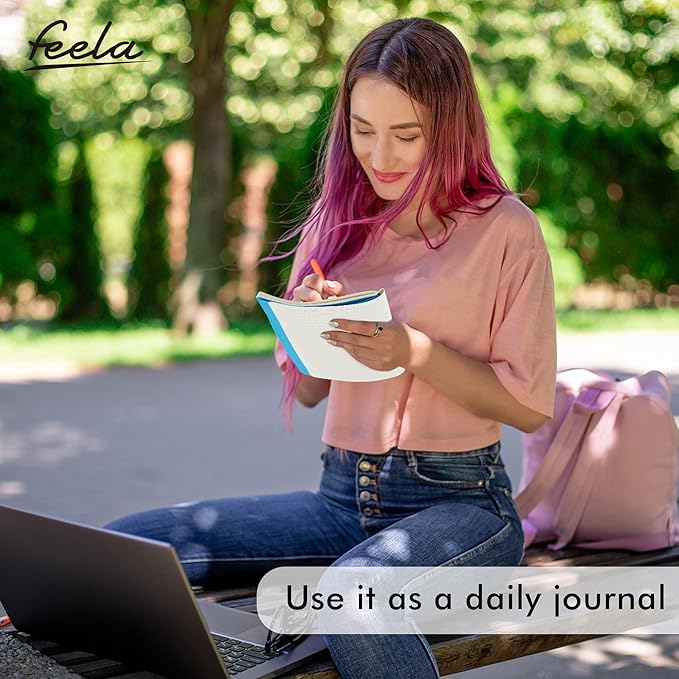 36 Pack Soft Cover Journal Bulk, Feela Lined Blank Travel Journal for Women Men Writing, Notebooks College Ruled for Work, Note Taking Notebook School Business Supplies, 8.2” x 5.5”, A5, Blue