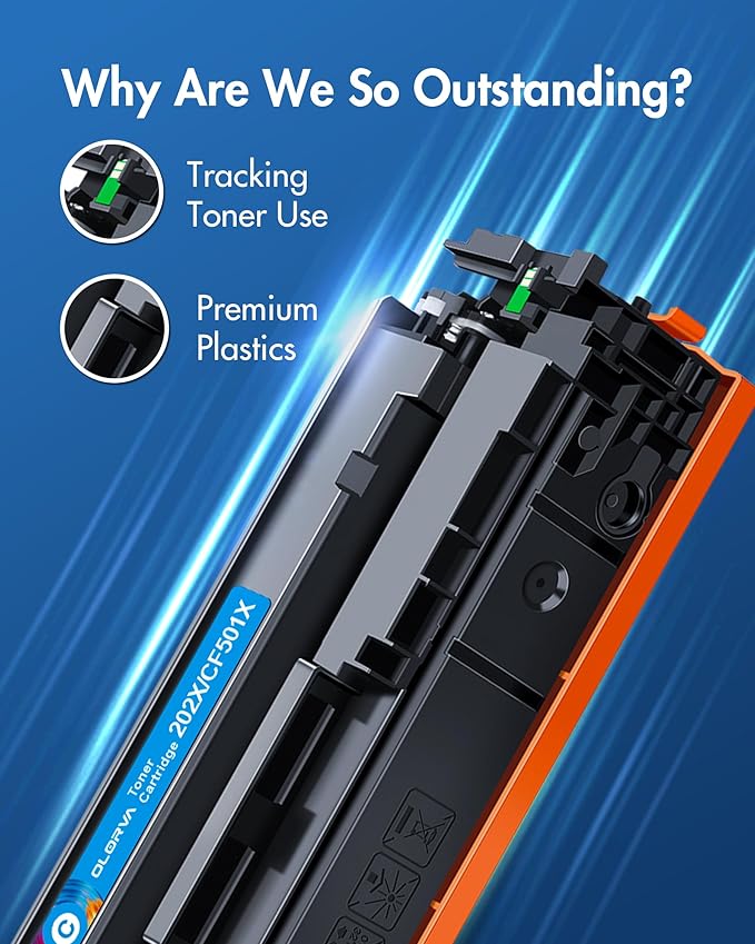 202X Toner Cartridges (with Chip) - High Yield Replacement for HP 202X Toner Cartridges CF500X 202A CF500A Works for HP Color Laserjet Pro MFP M281fdw M281cdw M281fdn M254dw M254dn Printer (4 Pack)