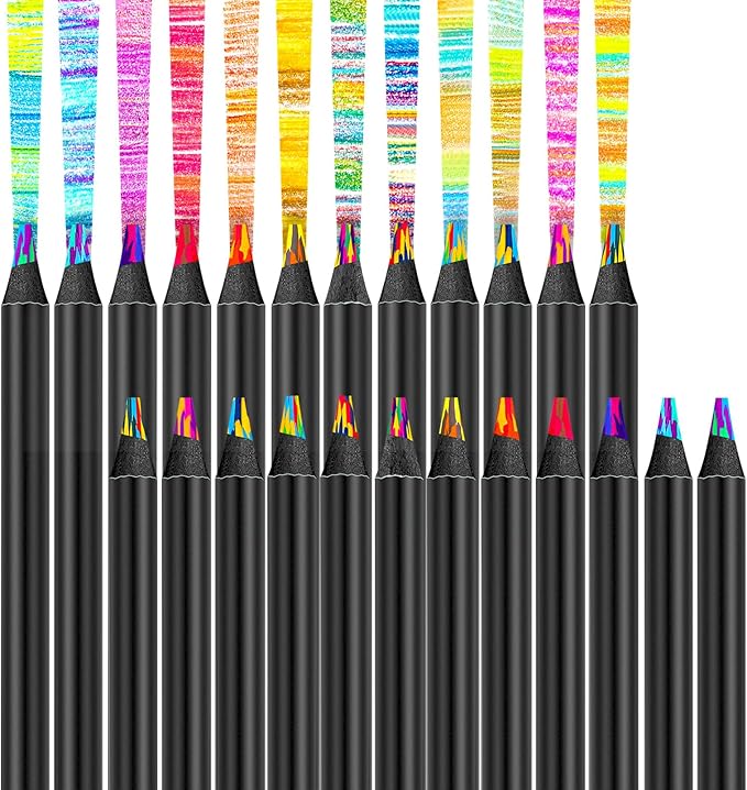 24 Pack Rainbow Pencils, Cute School Supplies, Gifts for Teen Gifts Trendy Stuff, Art Supplies for Adults, Birthday Party Favors, Art Supplies for Kids