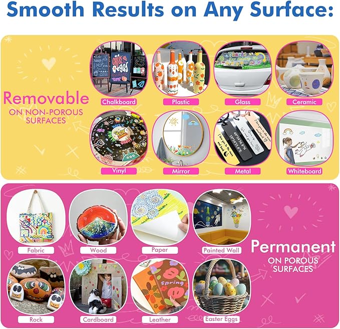 GOTIDEAL Chalk Markers Dual Tips,Erasable Liquid Chalk Marker for Blackboard,Washable Chalk Pens for Auto,Car,Glass,Mirror,Chalkboard,Window markers,24 Colors Chalk Board Markers with Metallic Colors