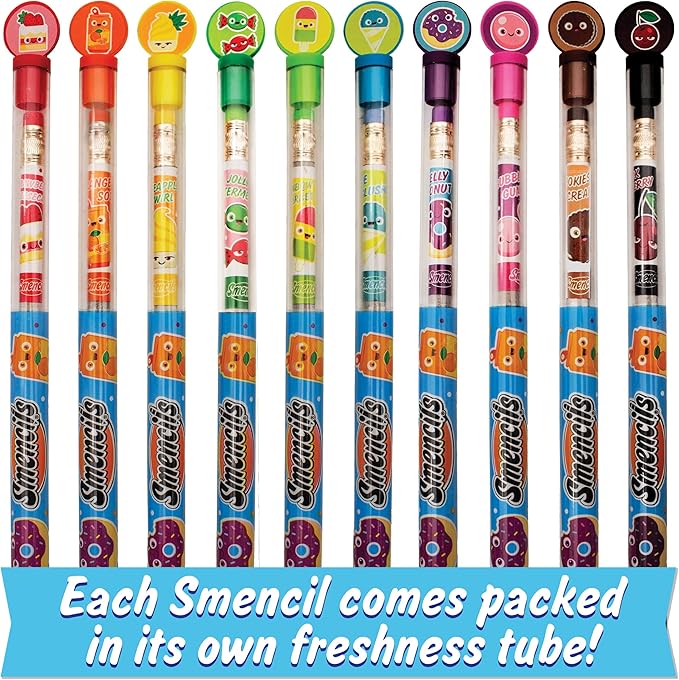 Graphite Smencils Cylinder - HB #2 Scented Pencils, 50 Count, Gifts for Kids, Party Favors, Classroom Rewards