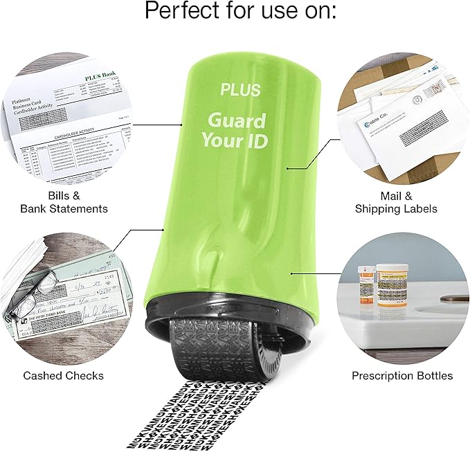 Guard Your ID Advanced Roller Identity Theft Prevention Security Stamp Green (38311)