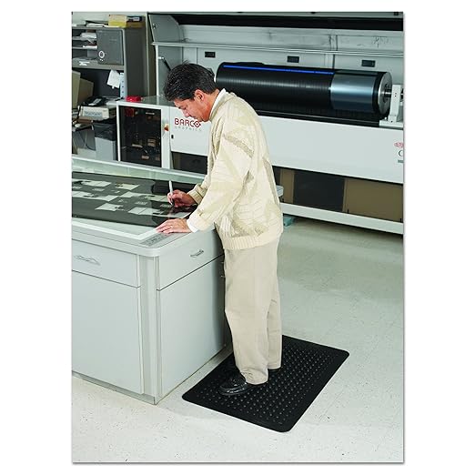 Guardian Flex Step Antifatigue Floor Mat, Rubber, 2'x3', Black