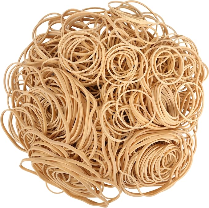 HAIDIBAO-Rubber Bands Assorted Sizes Beige Elastic Bands for Office supplies 0.5lbs size10,size#16,size 33,Size(4-4/5" x 1/8") rubber band