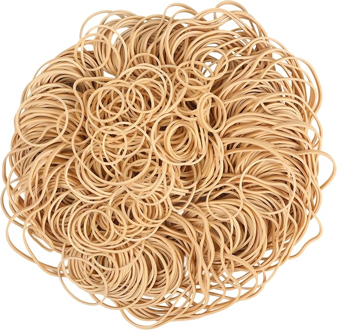 HAIDIBAO-Rubber Bands Assorted Sizes Beige Elastic Bands for Office supplies 0.5lbs size10,size#16,size 33,Size(4-4/5" x 1/8") rubber band
